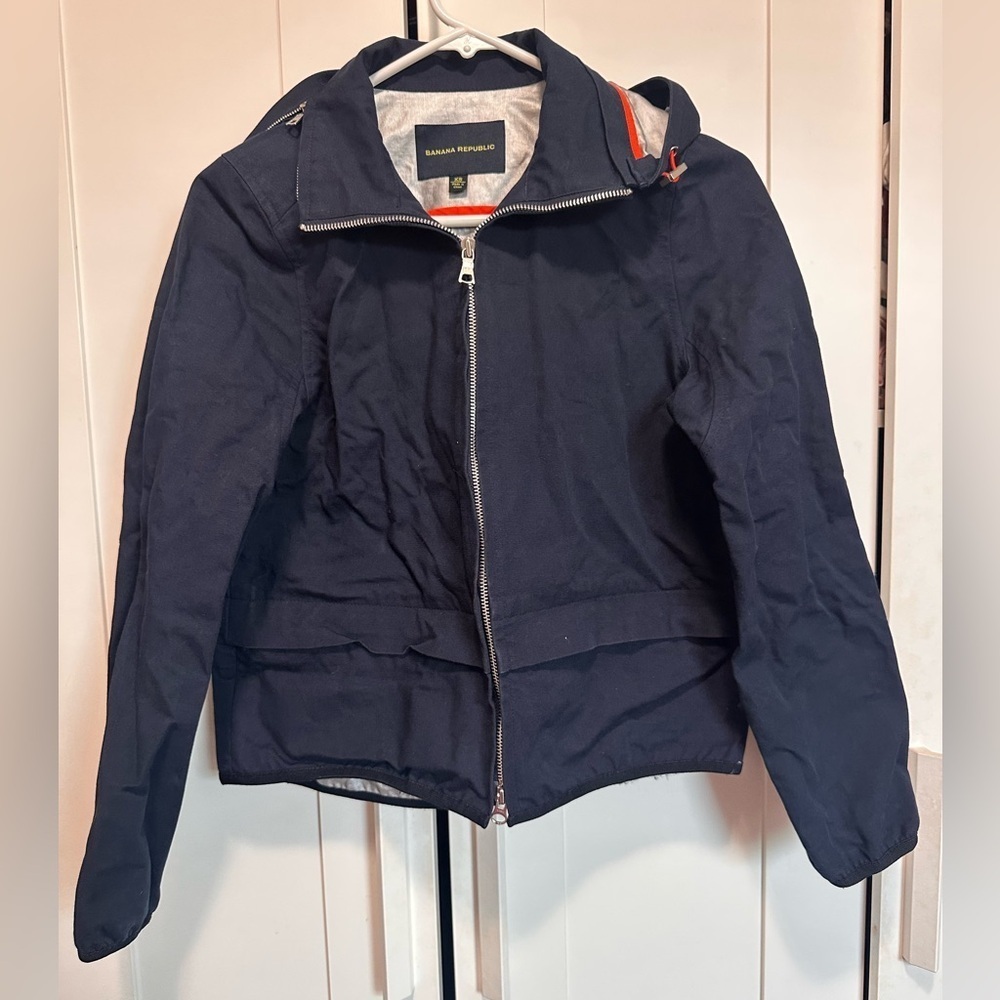 Banana‎ Republic Dark Blue Rain Coat Jacket size XS